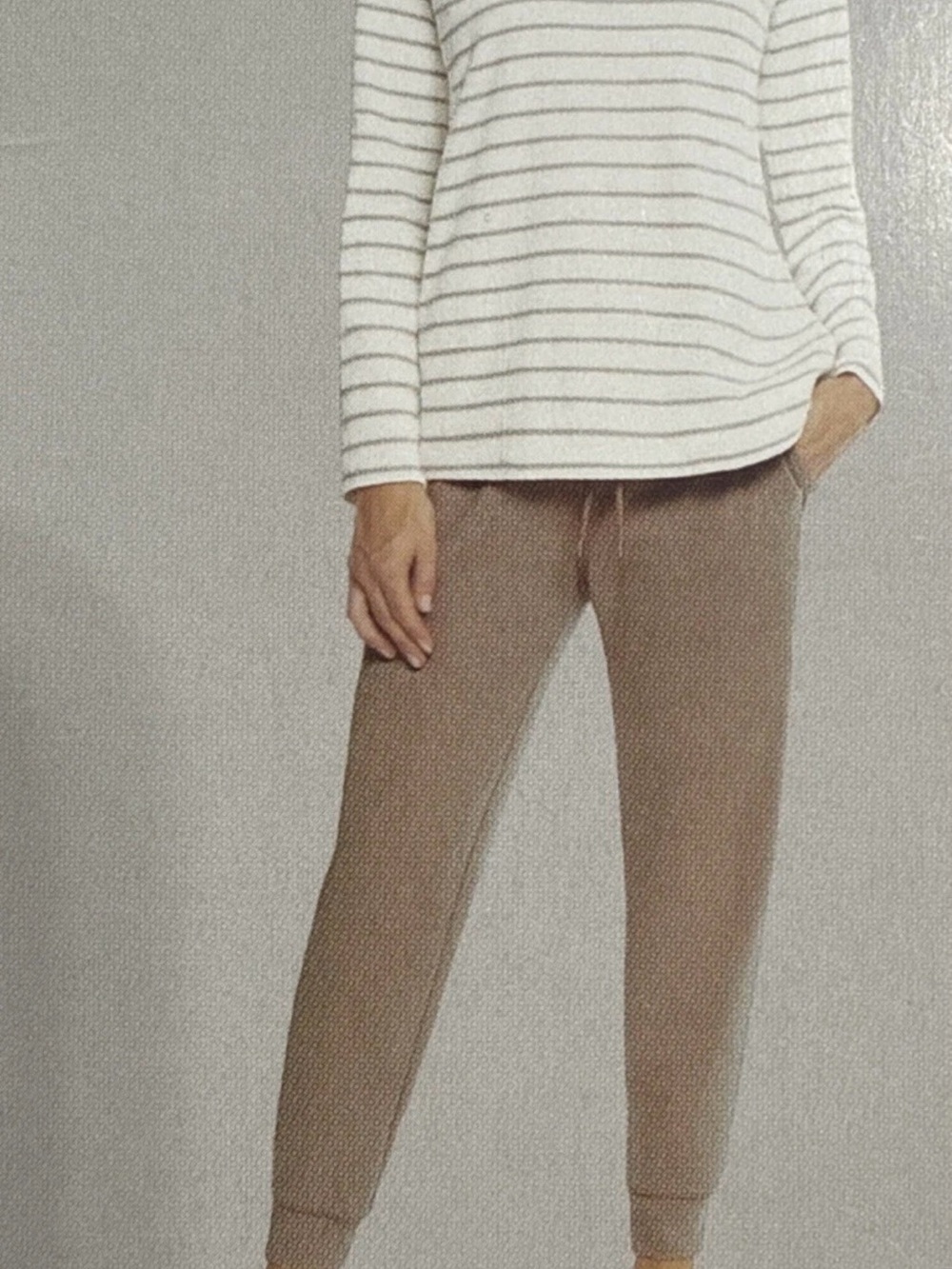 Max & Mia NWT stripe waffle knot lounge set toast color Size XXL-038